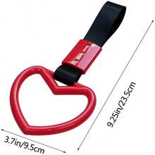 1pc Heart-Shaped Car Handle With Drift Pendant Rear Bumper Warning Ring Decoration Broken Heart Handle Interior Decor For Subway Bus - A - View 6