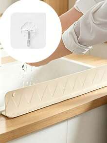 1/2pcs Water Splash Guard Strip, Flexible Silicone Water Barrier, Detachable Splash Guard, Suitable For Kitchen Sink Countertop And Wash Basin - Multicolor - View 11