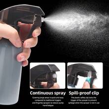 1pc Refillable Fine Mist Trigger Spray Bottle, Smooth Press Uniform Continuous Spraying Empty Water Sprayer For Hair Styling, Home Cleaning, Plant Watering - Multicolor - View 2