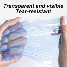 2 Rolls Transparent Disposable Bird Cage Protective Film, Adjustable And Trimmable Width, Splash Guard, Waste Collection Cover, Suitable For Parrots, Lovebirds And Sun Conures Indoor Bird Habitat Cage Decoration Accessories - View 6