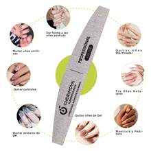 CHERIMOYA Professional Interchangeable Nail File Set For Beauty Salons, Stainless Steel Tool With 12 Disposable Self-Adhesive Refills For Continuous Use - Multicolor - View 4