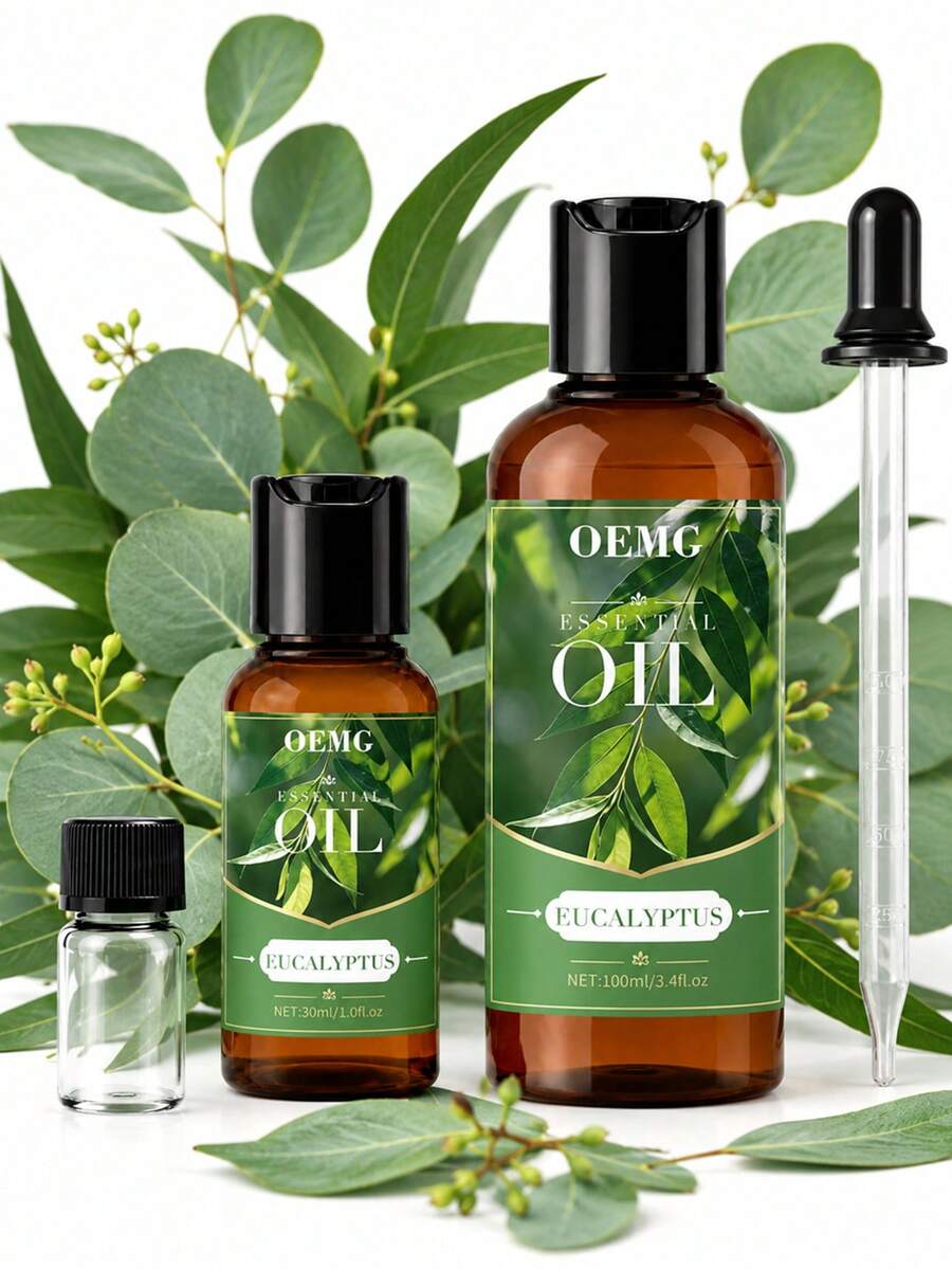Eucalyptus Essential Oil, Long-Lasting Fresh Fragrance, Suitable For Car And Home, Humidifier, Diffuser, Candle Making, Reed Diffuser, Perfect Holiday Gift - Eucalyptus Essential Oil - View 1