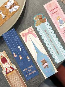 30pcs Vintage Doll Paper Bookmarks-Adorable Vintage Teddy Bear Page Holders, Creative Scrapbooking & Journaling Supplies-Fun Back-To-School & Halloween Gifts - 30pcs/pack - View 11