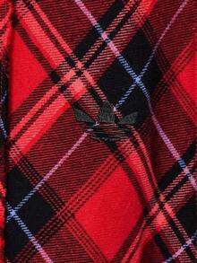 Adidas Originals Women's VDAY SKIRT Plaid Woven Sports Midi Skirt KT6382 - Red and Black - View 4