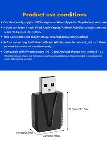 XUDA 2026 New 2-In-1 Wireless Car Smart Box, CarPlay & Android Auto Mini Adapter, Carplay Converter, Fast Auto Connection, No Delay, Compact & Elegant Smart Box, Wired To Wireless, Fashionable & Portable, With USB/USB-C Ports - A - View 12