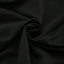 女士休闲优雅无袖圆领黑色修身迷你连衣裙，褶皱设计，中等弹力针织面料，夏季款 - 黑色 - 查看 12