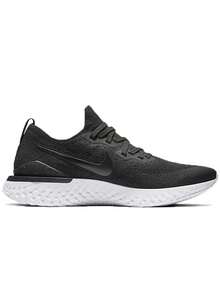 Nike Epic React Flyknit 2 Men's Running Shoes, Black/White Knit Cushioned Athletic Shoes For Road Training - Default - View 3