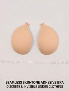 Halter Adhesive Bra | Invisible Push-Up Anti-Slip Breast Pads | Transparent Strap Backless Lingerie | Invisible Push-Up Bra - Strapless Transparent Halter Style, Suitable For Backless Dresses And Wedding Gowns - Multicolor - View 2