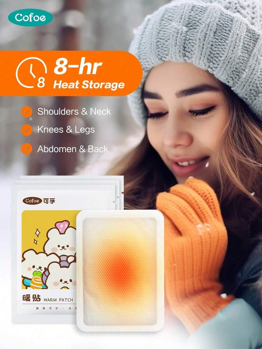 Cofoe Heat Pack,Disposable Self-Heating Heat Wrap, Portable Heating Pad For Lower Back & Period Comfort, Hand Warm Body Patch Up To 8 Hours Long-Lasting Warmth, Ideal For Home, Office & Travel - Self-heating Heat Pack - View 1