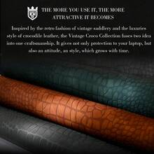 jinhanqi Premium Crocodile Pattern PU Leather Laptop Skin | Non-Printed Embossed Texture, Scratch-Resistant, Waterproof, Residue-Free, Fits 10, 12, 13, 14, 15, 16 Inch Laptops, Suitable For HP And Gaming Laptops, Business Decorative Sticker - View 5