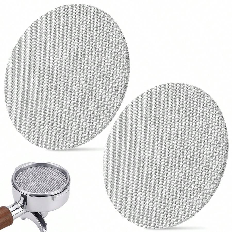53mm Espresso Powder Sieve Set (2pcs): Stainless Steel, Reusable, 1.7mm Thick, 150 Micron Pore Size; Suitable For Espresso Portafilter Basket - Multicolor - View 1