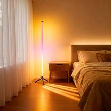 1pc Scandinavian Style RGB IC Corner Floor Lamp With Color-Changing LED, Smart App Control Music Sync, Timer, Infrared Remote, DIY Color And Dimmable Function, USB Powered, Suitable For Living Room, Bedroom, Game Room, Party - Multicolor - View 10