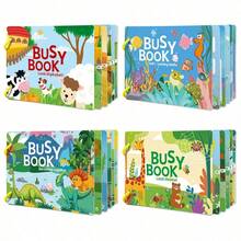 Buku Aktivitas Montessori Busy Quiet Book, Buku Aktivitas Stiker Tahan Sobek, Mainan Edukasi Pelatihan Otak untuk Pembelajaran Kognitif Balita - MultiWarna - View 2