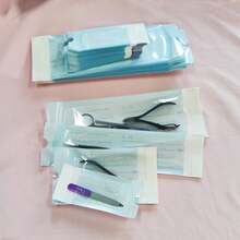 2 Sizes Available Nail Tool Sterilization Bags, Nail Tool Cleaning Bags, Dental PE Paper Storage Bags, Disposable Self-Sealing Sterilization Indicator Bags - Multicolor - View 2