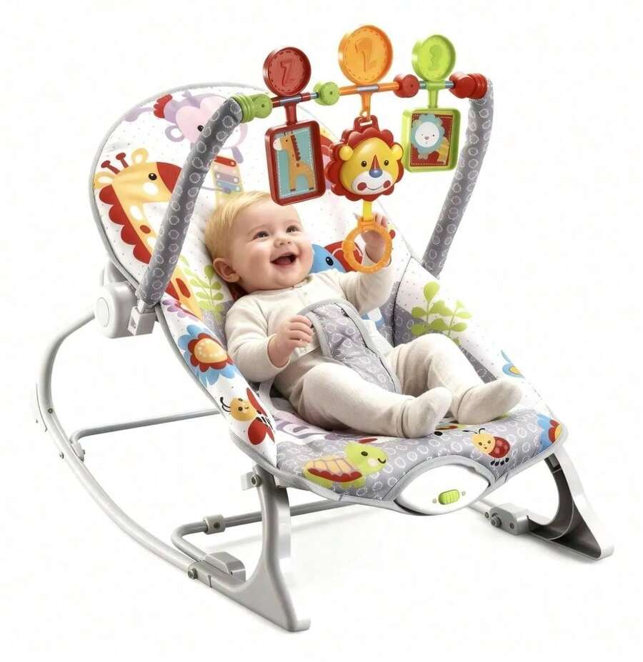 PEYMALERA Musical Baby Rocker With Vibrating Swing, Games, And Relaxing Entertainment