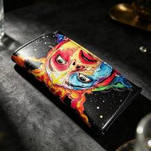 1PC Vintage Street Style Painted Portrait Leather Storage Bag, Multi-Compartment Design, Starry Bottom Print, Portable Smoking Accessories Organizer, Wear-Resistant PU Material, Carry-Along - 1PC - View 6