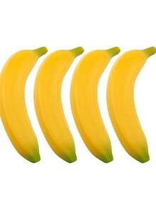 6.5 Inch Artificial Banana Plastic Fruit Decor | Realistic Food Shape; Lightweight Structure; Suitable For Fruit Bowl, Photography, Kitchen Scene Arrangement And Teaching Props - Multicolor - View 5
