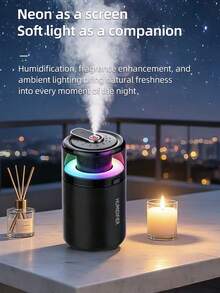 KELEEL 3合1智能車用香氛擴香機，附星空投影，多種操作模式（加濕器+香氛+氛圍燈），車用空氣清新機，精油擴香機，自動啟動/停止，彩色LED環形燈，USB供電，適用於汽車/辦公室/浴室/臥室/寵物房 - [3合1]星空燈+LED氣氛燈+香薰加濕器 - 查看 5