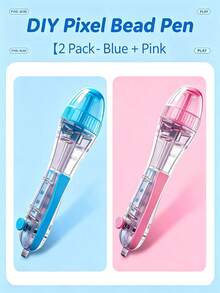 1/2件自動串珠筆/D Pixel串珠筆 2.6mm筆尖,自動機械設計,人體工學手柄,舒適實用,透明設計增強可視性,適用於創意項目、手工藝和家居裝飾 - 彩色 - 查看 4