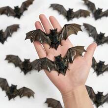 12pcs 3D Realistic Vintage Bat Wall Stickers, Halloween Theme Bat Wing Decals, Suitable For Home Wall Decor And Window Holiday Decoration - Multicolor - View 5