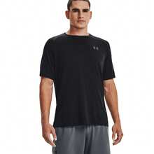 Under Armour Mens Tech T-Shirt - Black/Light Graphite - View 3