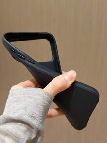 1 Buah Casing Ponsel Bumper Anti Guncangan Ramah Kulit dengan Tekstur Tenun Teknologi Imitasi, Potongan Lensa Penuh, Pelindung Lembut Anti Selip untuk iPhone 17 Pro Max/16 Pro/15/14/13/12/11, Casing Ponsel Matte Warna Solid Beragam, Tahan Jatuh dan Debu, Casing Ponsel Tipis - Jeruk - View 7