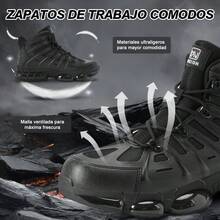 NIEION Men Work & Utility Shoes - Black - View 4