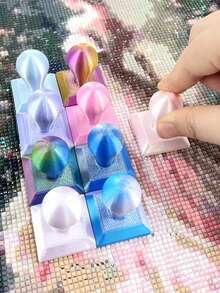 1套 3D列印鑽石畫滾輪與可拆卸人體工學鑽石刷,省力鑽石畫工具,多色方形與圓形鑽石工具,鑽石畫十字繡手工材料套件 - A - 查看 3