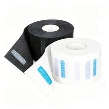 2 Rolls Disposable Haircutting Neck Paper Tape With Neck Dust Brush, Professional Salon Haircutting Accessories Set - Multicolor - View 11