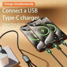 WOWSSYO Adaptor Hub USB 3.0 Tipe-C Multifungsi, Stasiun Docking Desktop Portabel, Mendukung Adaptor Daya dan Pengisian Daya Mobil, Aksesori PC Universal - MultiWarna - View 7
