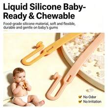 Kẹp núm vú giả silicone đa năng, dây đeo giữ núm vú giả điều chỉnh được cho núm vú giả, đồ gặm nướu và đồ chơi cho bé - Nhiều màu - Xem 5