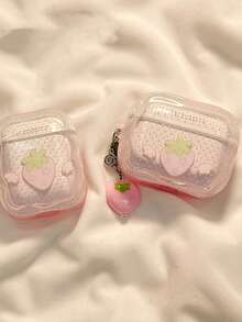 Dopamin Polka Dot Engelsflügel Erdbeere weiche Schutzhülle kompatibel mit Apple 4. Gen, Pro 3. Gen, Bluetooth 123 Gen, Pro 2. Gen, Pro 3. Gen - Babypink - Übersicht 6
