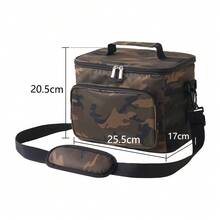 NEWHEY 1pc Black Large Capacity Waterproof Insulated Lunch & Beverage Bag With Adjustable Shoulder Strap, Food Bag - Multicolor - View 9