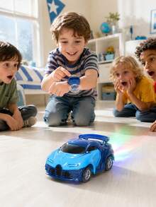Children's Mini Watch-Style Remote Control Alloy Racing Car Toy, Suitable For 3-12 Years Old Boys & Girls - Wireless Indoor/Outdoor Multi-Player Interactive Racing Car Remote Control Toy, Children's Birthday Gift, Remote Control Requires 1 AAA Battery (Not Included) - Multicolor - View 4