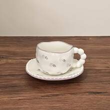 Creative Coffee Cup & Saucer Set, Highly Attractive Handmade Ceramic Water Cup, Hand-Painted Fresh Style Afternoon Tea Cup, Mug - Multiple Selection - View 20