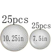 1/20/25/50pcs Gold Rim Hammered Texture Round Flat Plates, Transparent Texture Fruit And Dessert Trays, Western Dinner Wedding Party Table Setting, Holiday Gathering Tabletop Decor Tableware, Restaurant Dessert Display Plates, Light Luxury Nordic Style Home Dining Table Decoration Plates - Clear - View 18