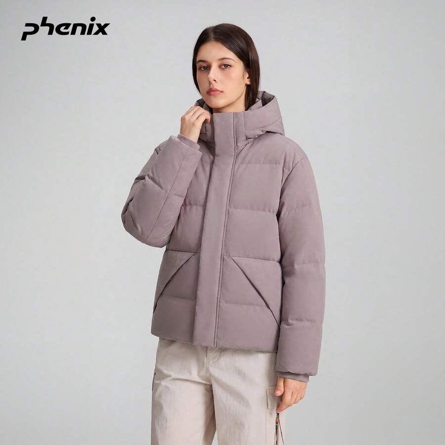 Phenix 2025FW 冬季女款加厚 90% 鵝絨羽絨外套 700FP 防潑水 - 紫紅色 - 查看 1