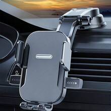 360° Adjustable Suction Cup Car Phone Mount, Stable Dashboard Windshield Cell Phone Holder, Universal Auto Smartphone Cradle For GPS Navigation, Compatible With All Mobile Phones - A - View 2
