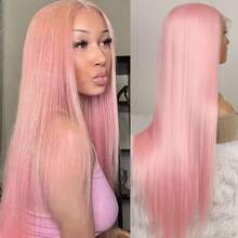99J Wine Red Long Straight 13*4 Lace Front Synthetic Wig, Pre-Cut Hairline, Heat Resistant Fiber, Suitable For Daily, Party, Wedding, Gift, Halloween - Multicolor - View 14