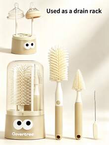 1 Set/Portable Baby Bottle Brush Set, Includes Travel Storage Box, Baby Bottle Brush, Nipple Brush, Straw Brush, Bottle Rack And Milk Bottle Cleaner, Perfect For Outdoor Travel, Kitchen, Home, Office & Travel - Multicolor - View 2