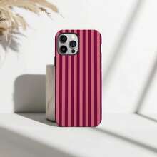 Shockproof Striped Pattern Fashion Phone Case, Striped Green Retro Cream Green Line French Elegant Phone Case, Compatible With IPhone17 IPhone16 15 14 IPhone13 12 11 Pro Max Spring Model - 白色4 - 查看 1