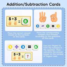 1 Set Finger Counting Math Toy, Number Calculation Game, Addition And Subtraction, Montessori Educational Toy, Early Math Learning, Perfect Gift For Halloween, Christmas And Thanksgiving - Multicolor - View 9