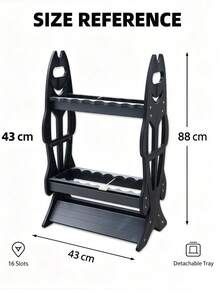 Floor Standing Fishing Rod Rack, Holds 16 Fishing Poles, Portable Fishing Rod Storage Holder, Multifunctional Organizer For Fishing Rods, Trekking Poles, Ski Poles, Garage & Indoor Fishing Gear Storage, Color Shipped At Random - Random Color - View 4