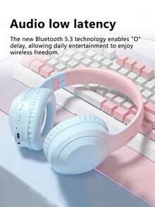 AKKHOO 耳罩式無線耳機 JL 5.3 HiFi 深沉低音 可折疊 長續航 便攜式電競耳機 - 紫色 - 查看 3