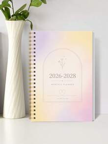 BUBU 1pc 2026-2028 Weekly & Monthly Spiral Planner Notebook, Academic Appointment Book Agenda Journal To Boost Productivity, Suitable For Home, School And Work Use, A5 Size, Back To School Supplies, Office Supplies, School Supplies, Teacher Gift, Men's Gift - Multicolor - View 2