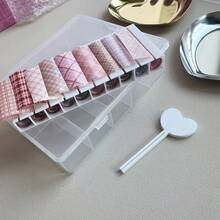 Nail Foil Storage Box, Nail Transfer Foil Storage Box, Essential For Nail Artists, Nail Supplies, Nail Consumables, Portable Colorful Display Rack, Suitable For Home And Nail Salon, Nail Tool Storage Box, Salon Exclusive - Multicolor - View 8