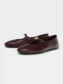 2026 Spring/Summer New Women's Bow Decor Ballet Flats - Burgundy - View 6