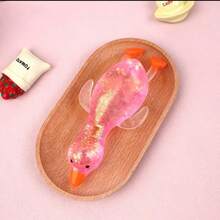 Tachimi 1 pièce Ensemble de poupée squishy de collection canard pailleté transparent, poupée anti-stress mignonne à presser à la main, poupée sensorielle de bureau portable, mini poupée de poche, convient pour les cadeaux de fête et les cadeaux pour adultes [Style aléatoire] - Multicolore - Voir 9