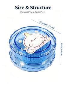 1件裝手動便攜式大蒜壓碎器 方形研磨器 扭轉式廚房工具，適用於壓碎大蒜與生薑，易使用易清洗，無需用電的高效蒜瓣切碎工具，廚房必備，隨機顏色 - 彩色 - 查看 3