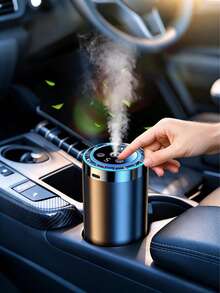 1 Set Pelembap Udara Mobil Premium Hitam & Diffuser Minyak Esensial dengan Proyeksi Cahaya Langit Berbintang, Termasuk 6 Minyak Esensial, Layar Tampilan Digital, Keluaran Kabut Halus, Aroma Tahan Lama, Teknologi Atomisasi Ultrasonik Bertenaga USB, Lampu Ambient LED Terintegrasi, Ringkas & Portabel, Hadiah Ideal - A - View 4